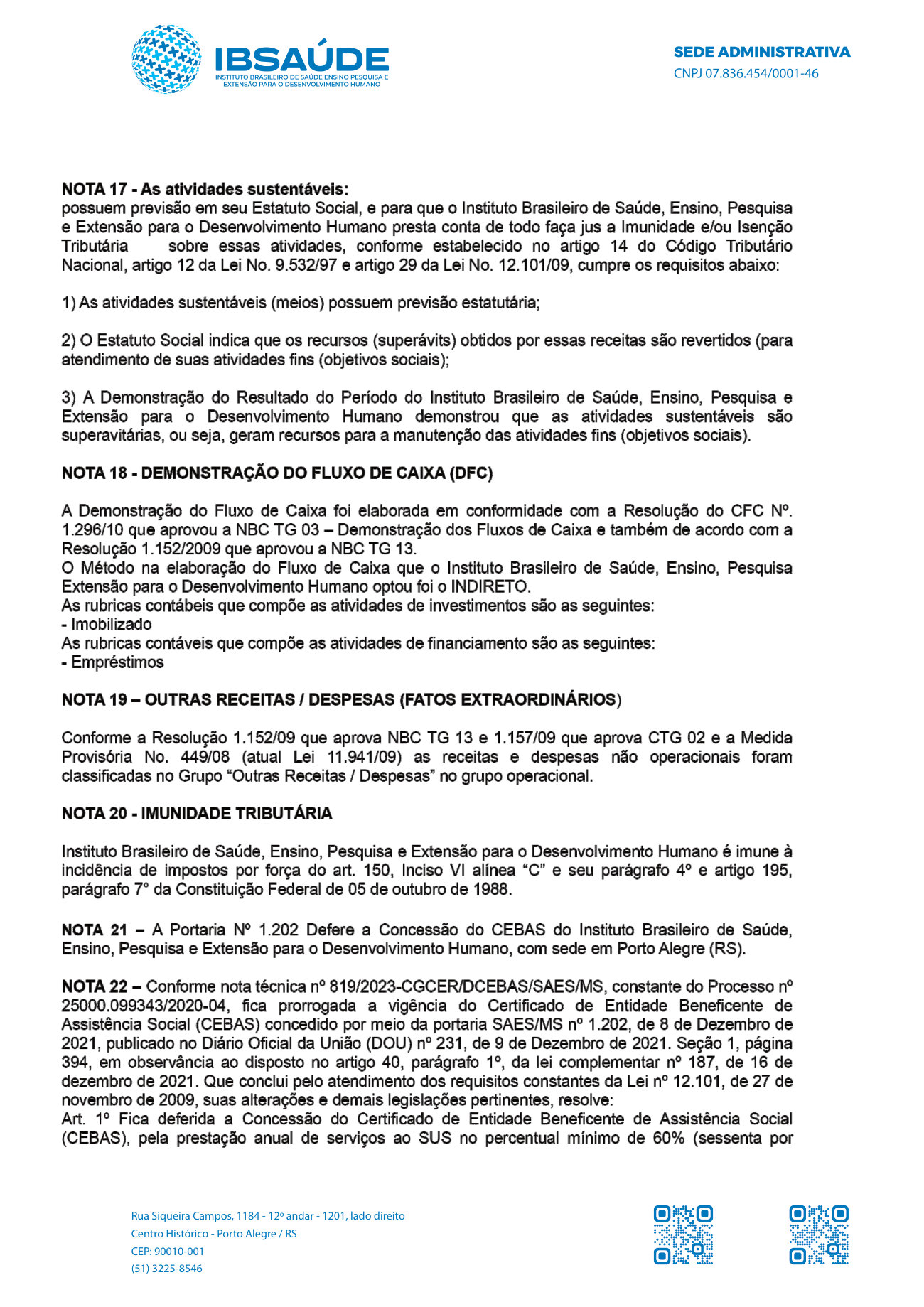 Página 7 de Notas Explicativas
