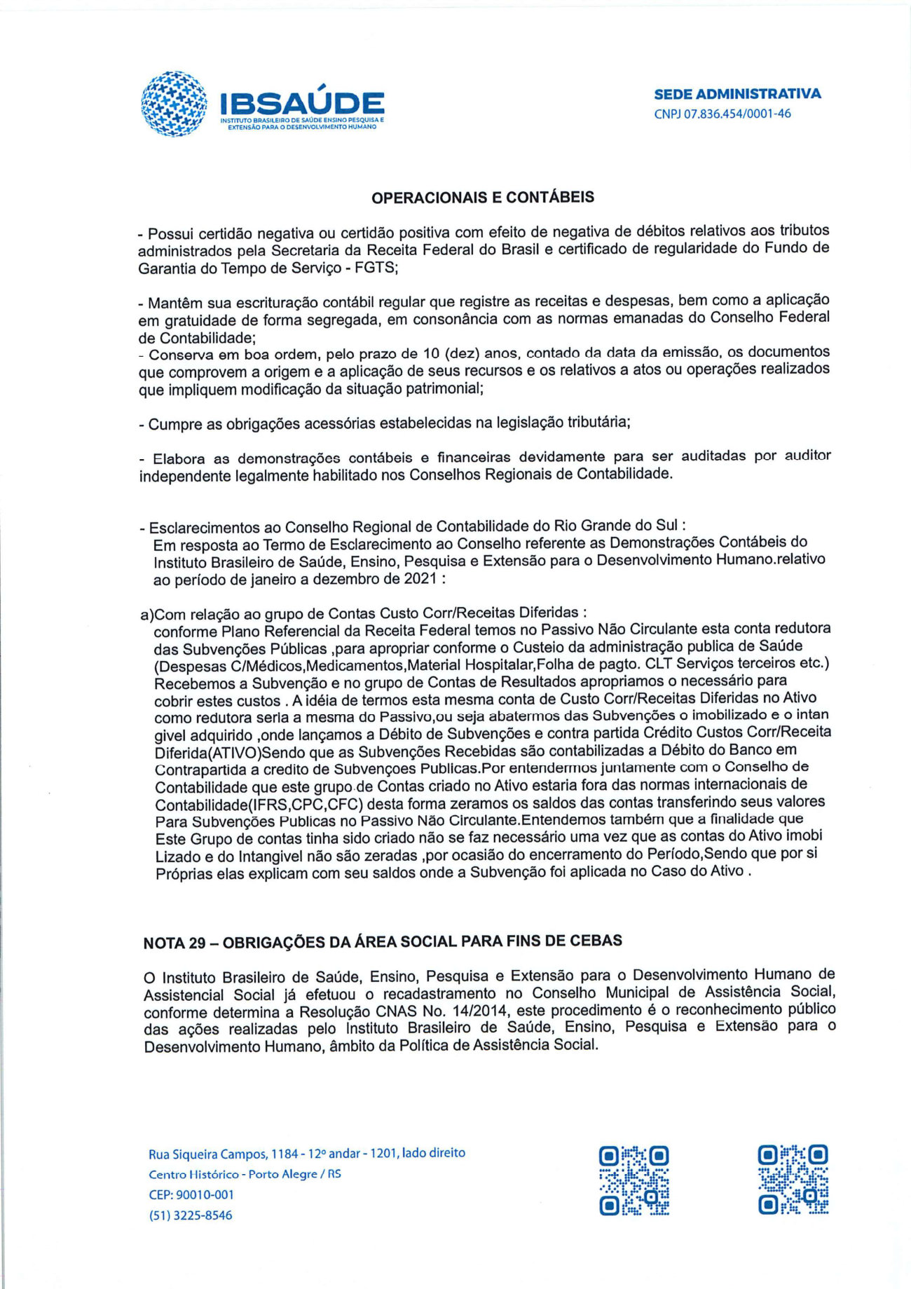 Página 10 de Balanço Patrimonial Exercício 2022 | Notas Explicativas