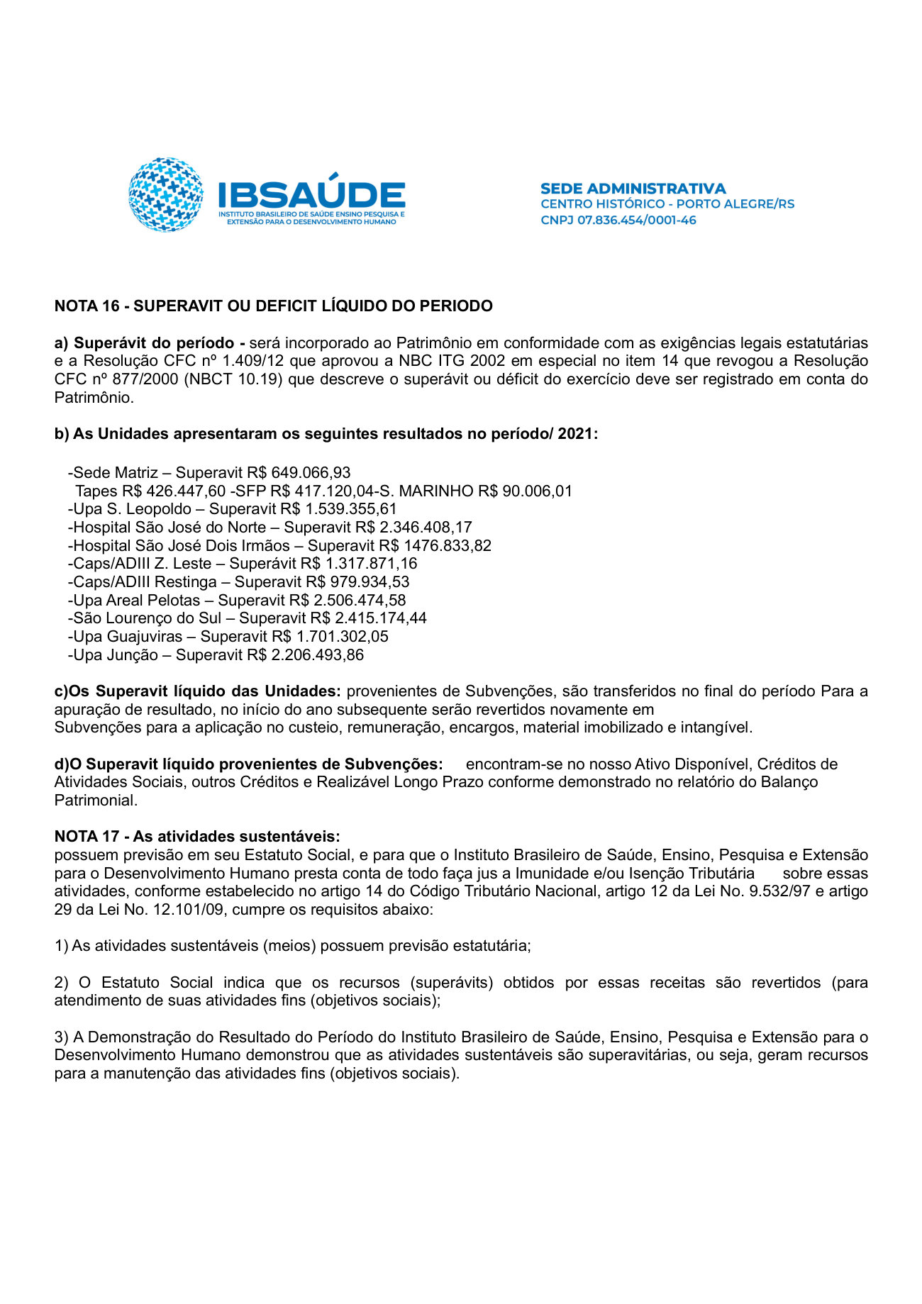 Página 7 de Notas Explicativas