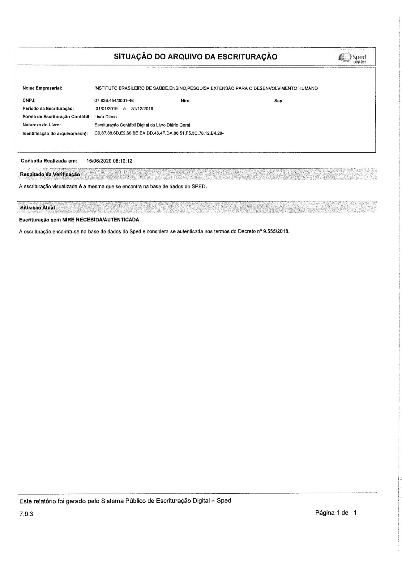 Página 11 de Balanço Patrimonial Exercício 2019