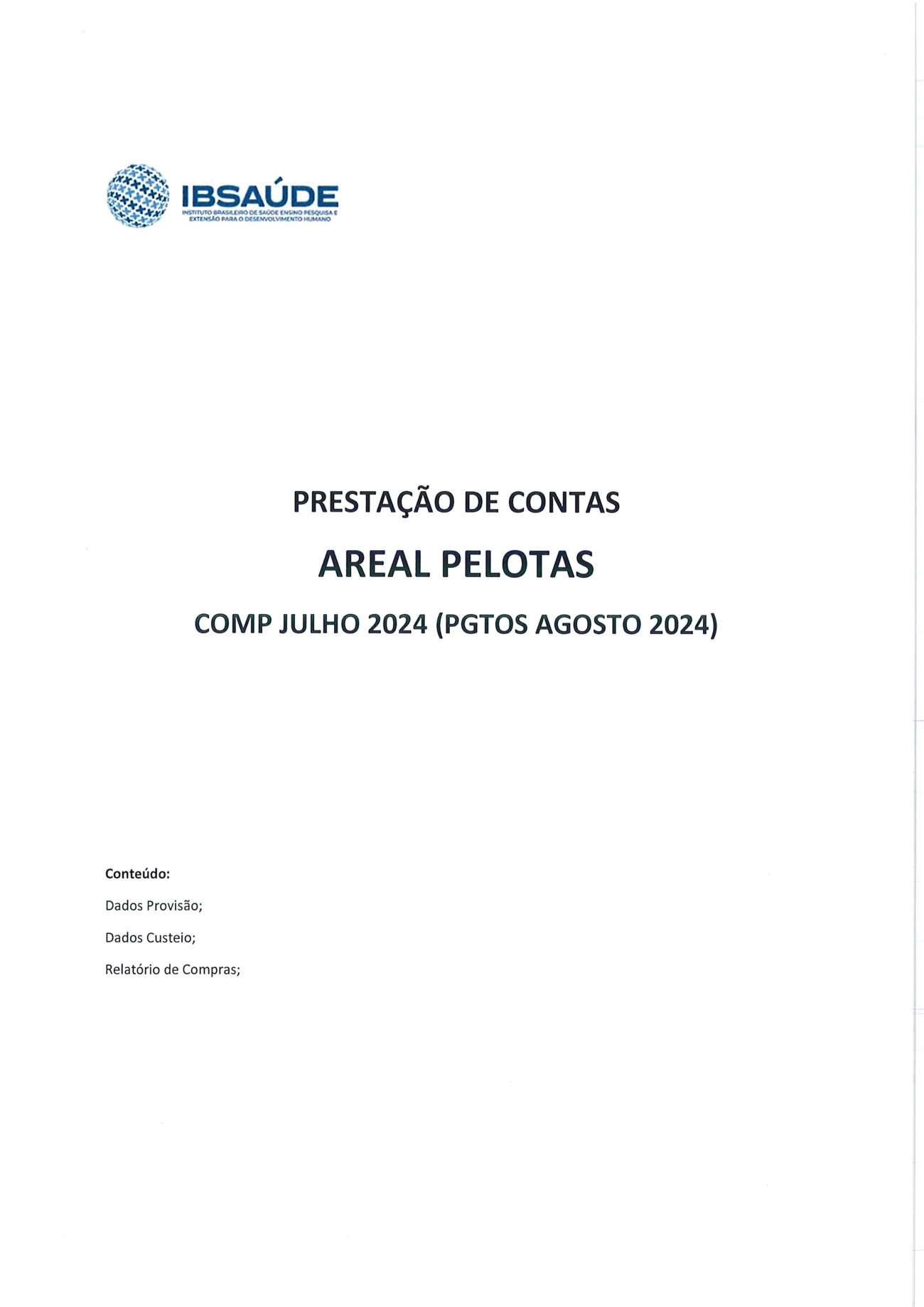 Página 2 de Relatorio Financeiro Upa Areal Julho 2024