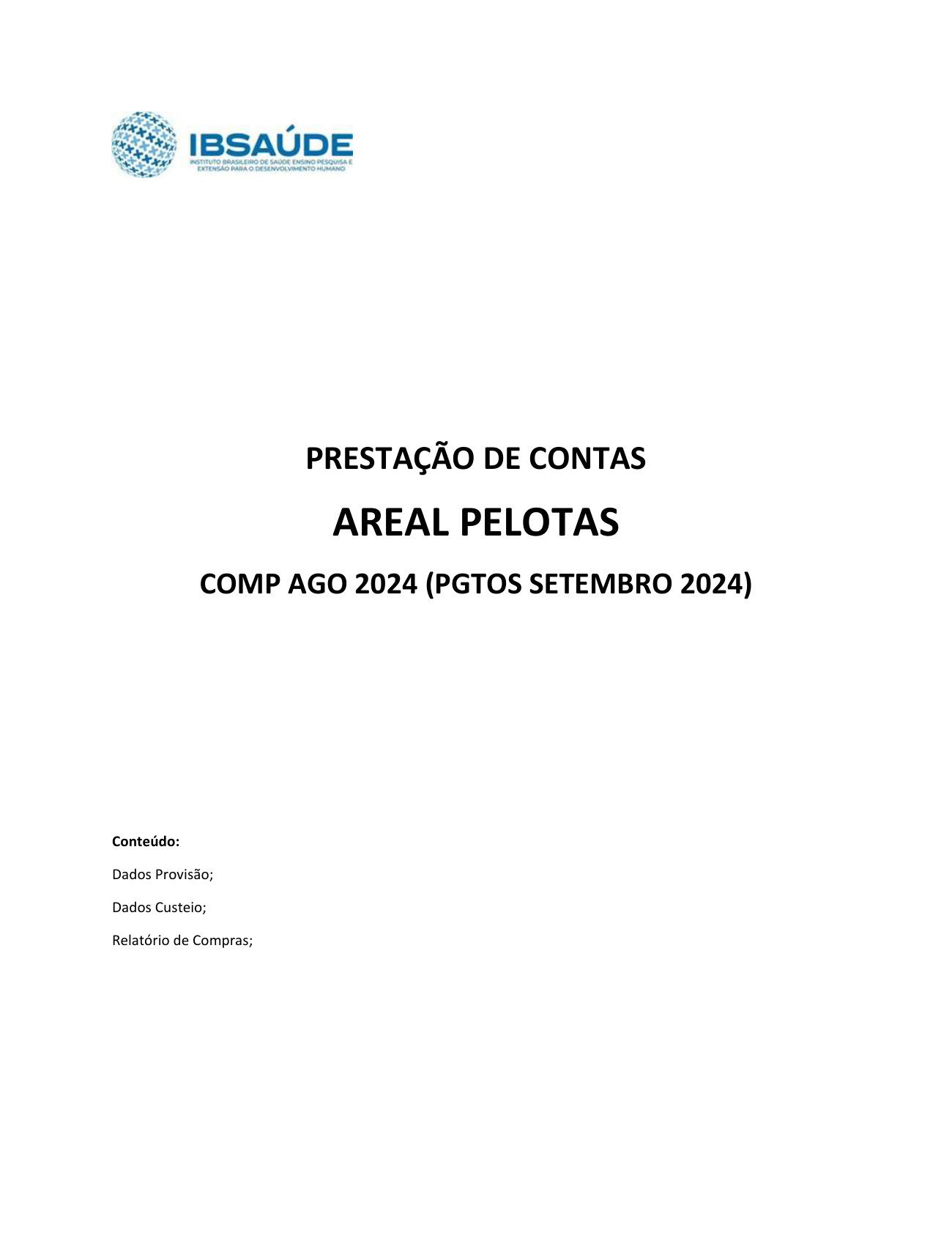 Página 2 de Relatorio Financeiro Upa Areal Agosto 2024