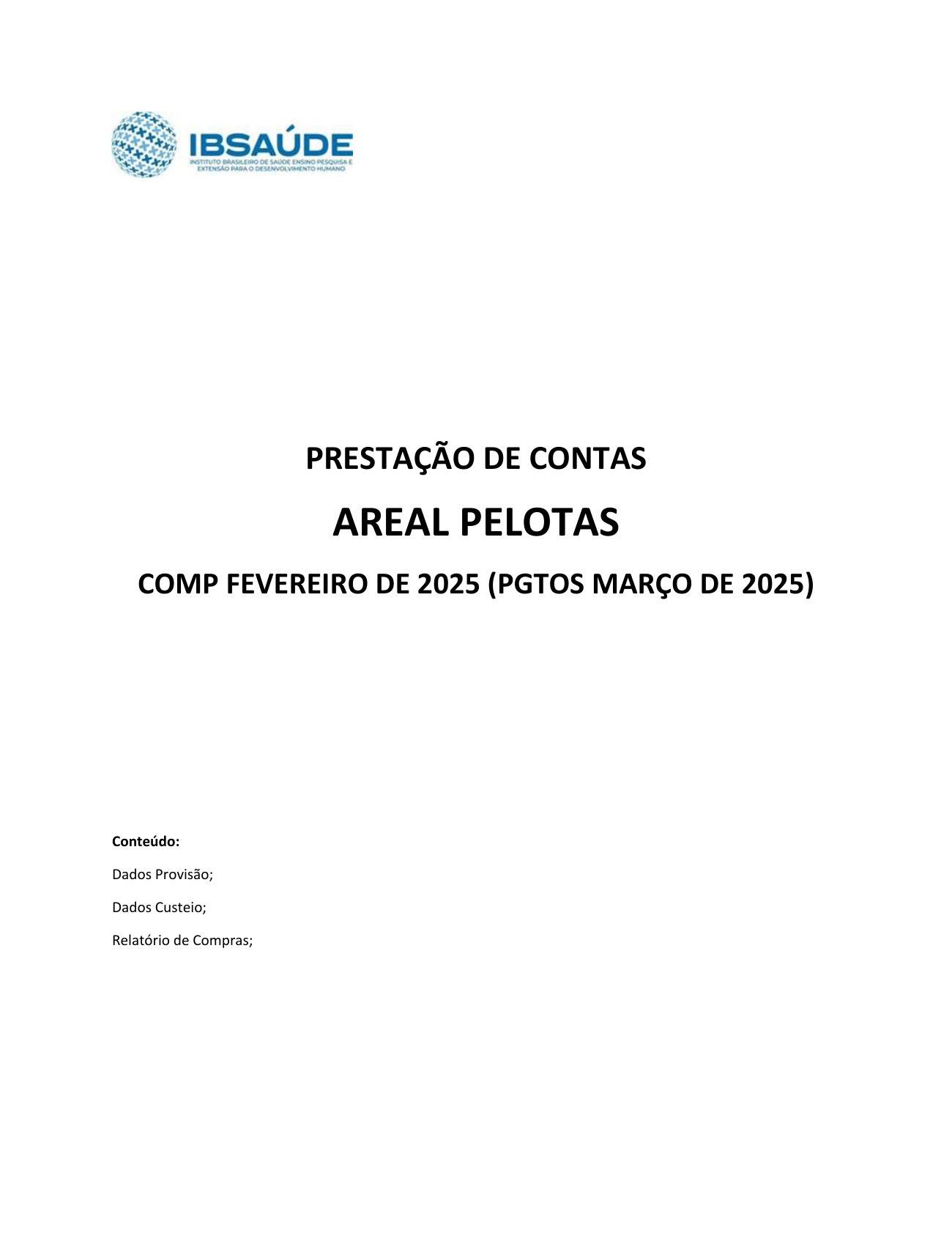 Página 2 de Relatorio Financeiro Upa Areal Fevereiro 2025